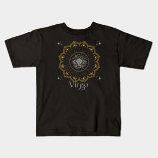 Virgo Zodiac Mandala Kids T-Shirt